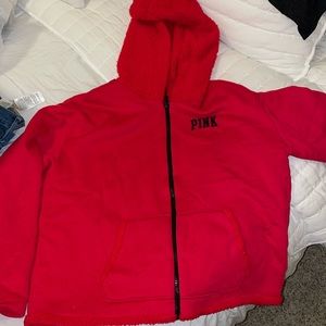 Victoria secret Pink, red reversible sweater size medium